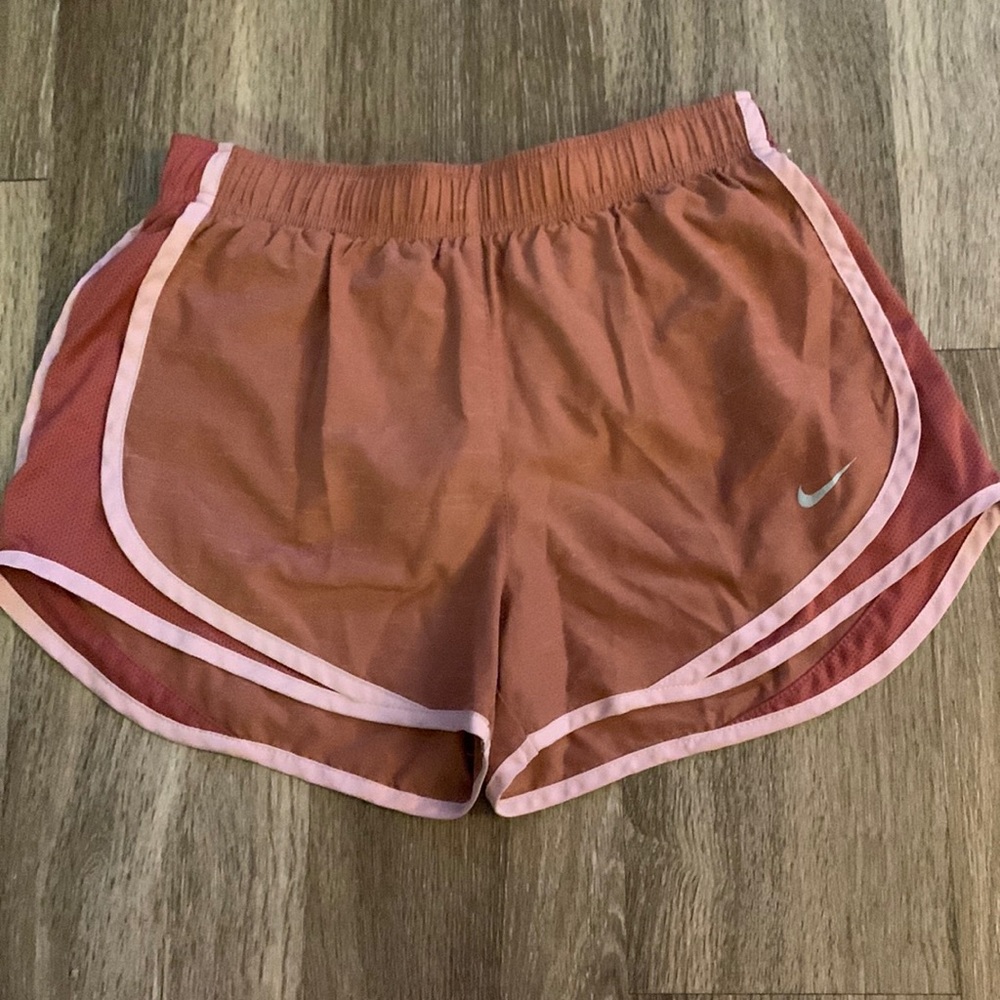 Earth tone pink Nike shorts